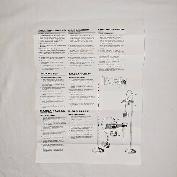 Skirt Hem Marker VINTAGE Prym Germay Dress Markings mini midi maxi original box - Picture 8 of 8